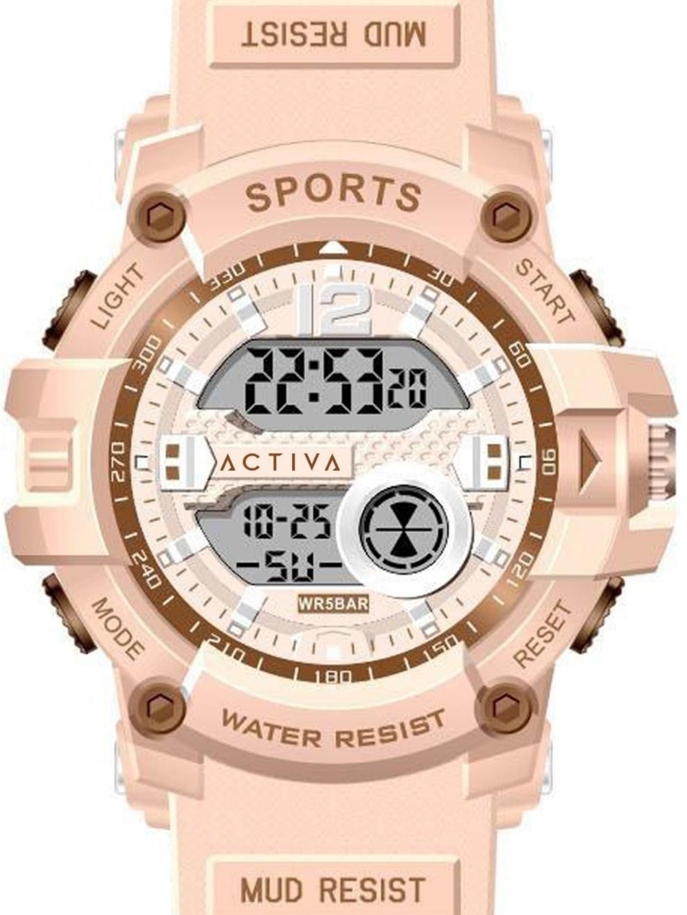 Activa Women's Pink Sports Digital Watch - Pink
